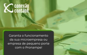Pronampe Essa é A Chance De Fortalecer A Sua Microempresa Ou Empresa De Pequeno Porte Na Pandemia! Conexao Contabil - Conexão Contábil